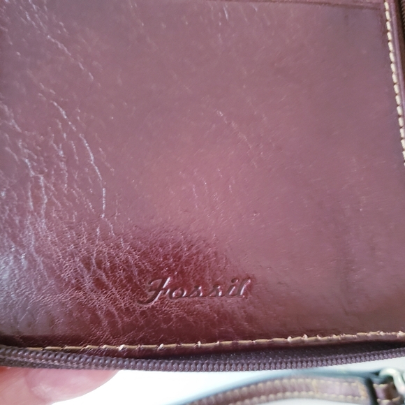 Vintage Fossil Large Leather Travel Wallet - Picture 12 of 16